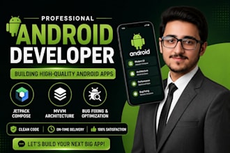 develop custom android apps in kotlin with mvvm architecture