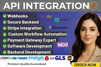 do api development rest api integration stripe integration website app php api
