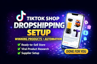 set up tiktok shop dropshipping store with winning prodeucts