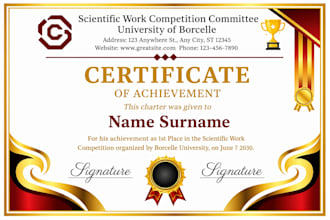 do certificate design, award certificates, marriage certificates, business cards