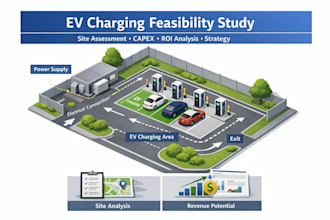create ev charging station feasibility study and ROI analysis