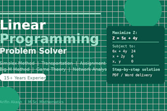 solve linear programming and operations research problems
