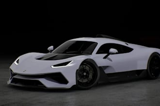 upgrade custom widebody kit,vehicle model, car parts design for game or 3d print