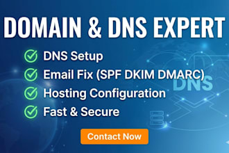 setup domain dns, hosting, email records spf dkim dmarc