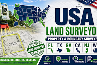 usa fl tx ga ca nj wg land surveyor property and boundary surveys