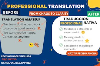 completely manual transcription from english to spanish