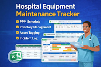 design medical equipment ppm and inventory tracker in excel