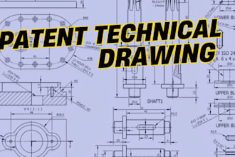 draw any kind of patent technical drawing and 3d model design using fusion 360