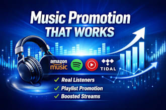 do organic spotify music promotion soundcloud music youtube music itunes tidal