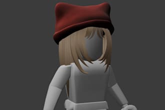 create stylized 3d hair and accessories for games