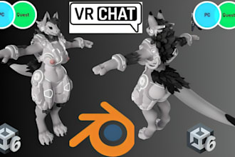 create or edit vrchat avatar vrc character 3d vrchat avatar vrc furry nsfw avi