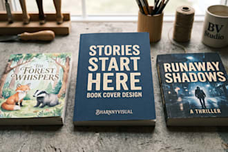 design a high conversion book cover with hand drawn soul