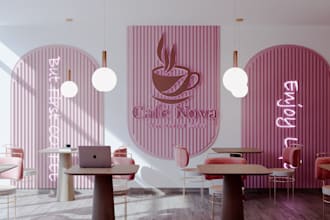 create photorealistic 3d rendering for restaurant and cafe design