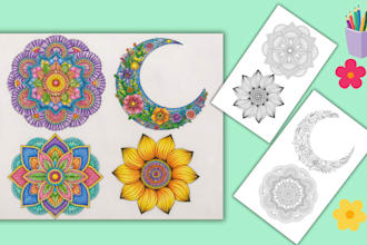 design printable mandala coloring pages for KDP