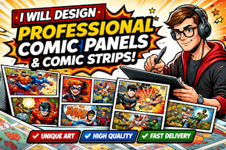 design professional comic panels and comic strips