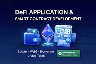 develop defi application and smart contract