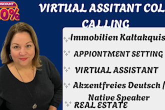 be your german real estate cold caller and virtual assistant
