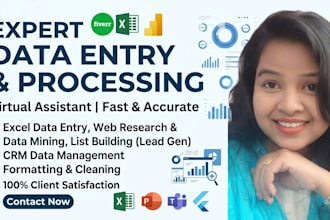 do data research and data entry for you