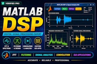 do matlab signal processing, dsp analysis and gui projects