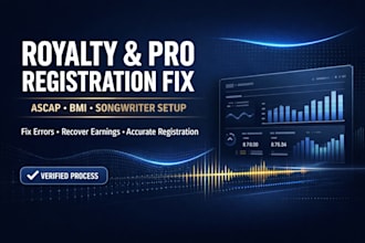 fix music royalty and registration issues on spotify, ascap, bmi, songtrust