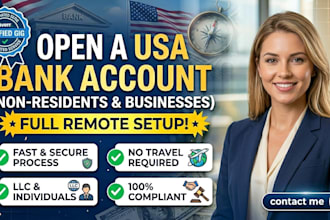 help non US residence with business in USA to open bank account