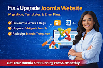 fix joomla website issues upgrade joomla migration website template design