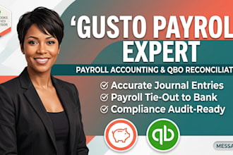 handle your gusto payroll accounting and quickbooks reconciliation