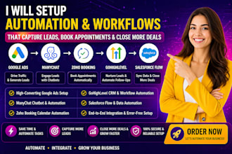 setup google ads manychat zoho booking gohighlevel automation salesforce flow