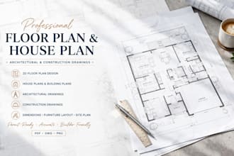 design floor plan, house plans, architecture and construction drawings