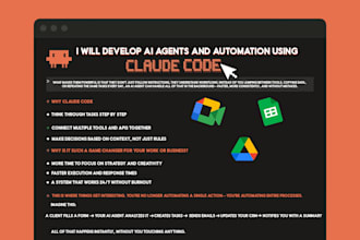 develop ai agents and automation using