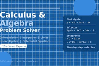 solve calculus and algebra problems step by step