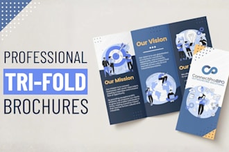 design a professional flyer or trifold brochure