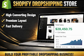 build a profesional ai shopify dropshipping store  that convert