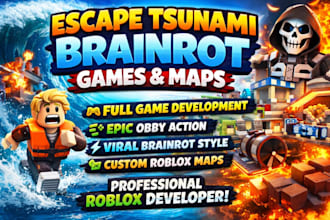 build full roblox game, roblox escape tsunami for brainrot game, roblox map