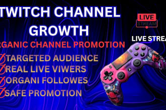 promote your twitch channel to get real viewers and chatters