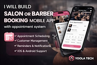 build salon or barber booking mobile app with appointment system