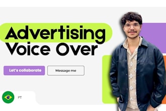 record portuguese voiceovers for instagram, youtube, and product ads
