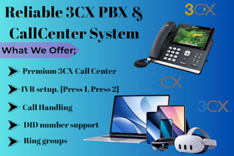 setup and istall 3cx volp call center, sip trunk ivr dialer