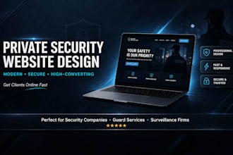 design a professional private security company website, security agency website