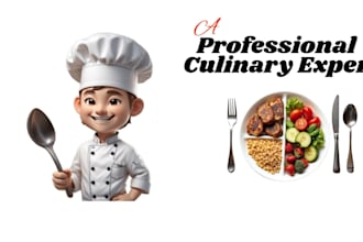 create custom recipes and menus as a professional chef