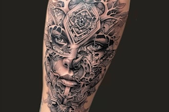 design professional tattoo and custom tattoo