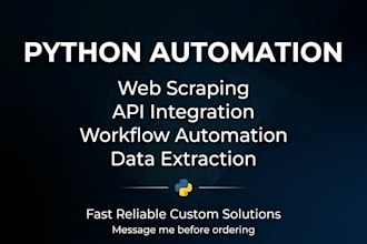 build python automation scripts and web scraping