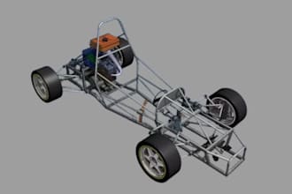 design printable car parts,car suspension,race car chassis,solidworks cad model