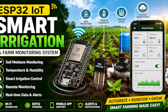 build an esp32 iot smart irrigation and farm monitoring system