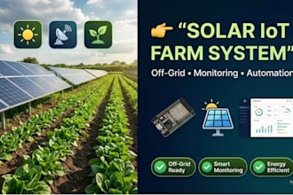 design a solar powered iot farm monitoring device