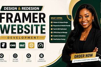 do framer website design, develop framer website as framer website expert