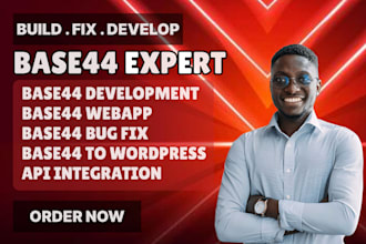 develop base44 bug fixing base44 website base44 app base44 replit base44 expert