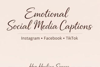 write emotional social media captions and messages
