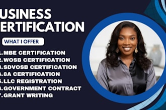 handle wosb, vosb, mbe, dbe, dobe, 8a certification, sam gov, uei, cage code