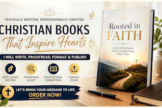 write, proofread, format, publish christian ebook, daily devotional book editor